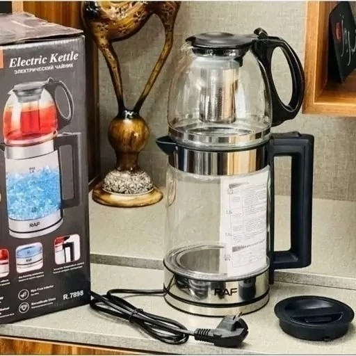 چای ساز روهمی راف مدل R.7898 ظرفیت ۲ لیتر با کتری پیرکس